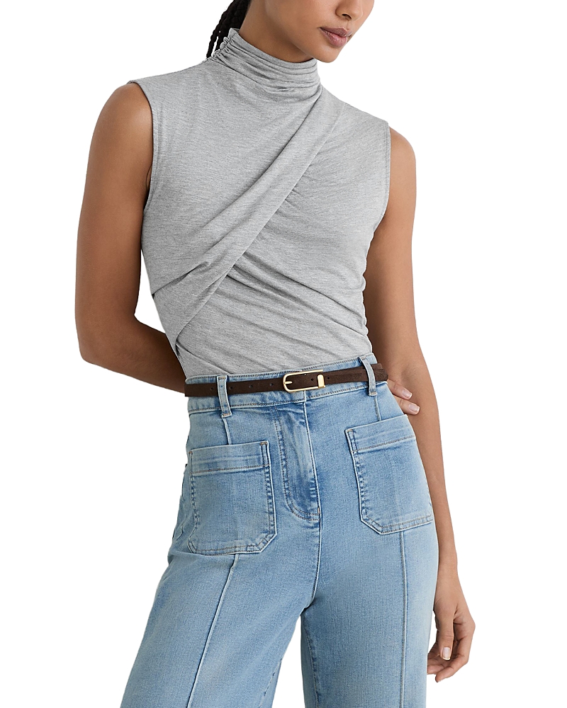 Reiss Wanda Ruched High Neck Top