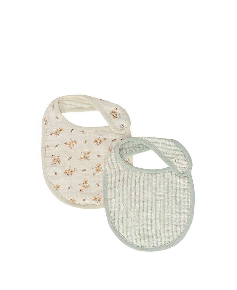 Oilo Studio Girls' 2-Piece Muslin Bibs - Baby