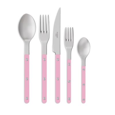 Bistrot 5 Piece Flatware Set - Pink