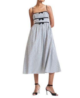 Seersucker Midi Dress