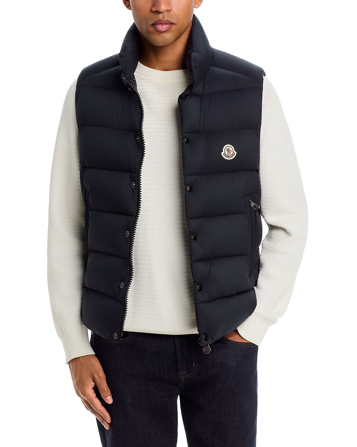 Moncler Tibb Logo Graphic Puffer Vest