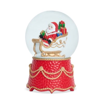 Berry & Thread North Pole Santa in Sleigh Snow Globe