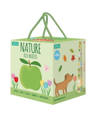  Nature Ecoblocks 10 Stacking Cubes & Booklet, Ages 1+