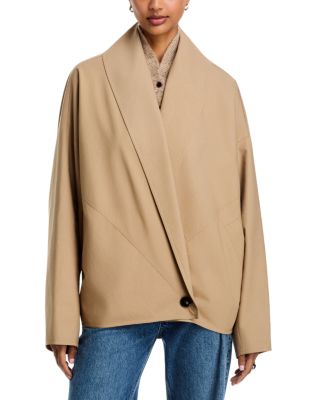 Cotton Blend Wrap Jacket