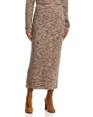 Ruched Wool and Cashmere Blend Pencil Skirt
