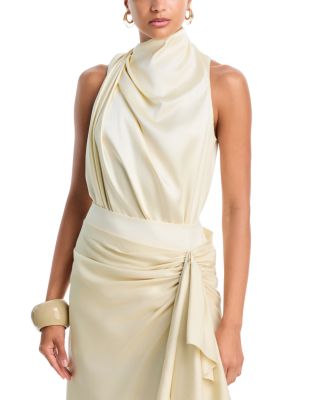 Kate Silk Sleeveless Draped Top