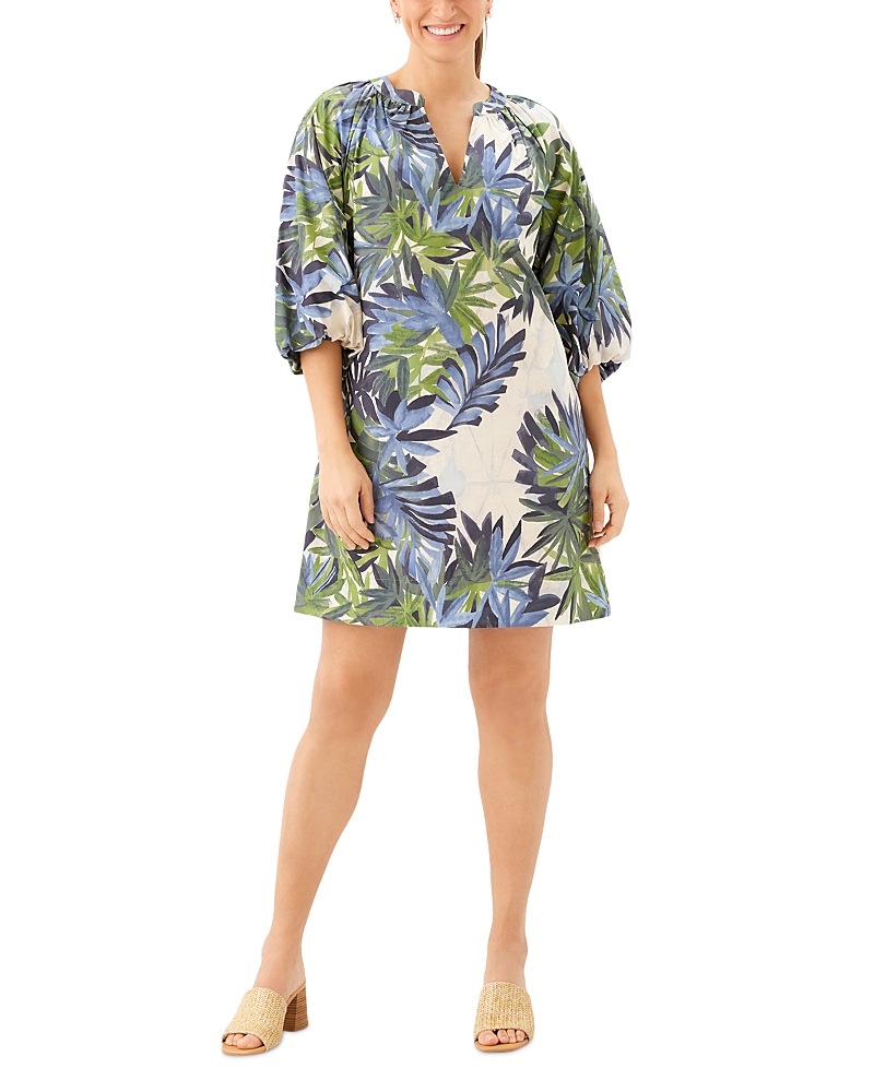 Karen Kane Cotton Puffed Sleeve Peasant Dress