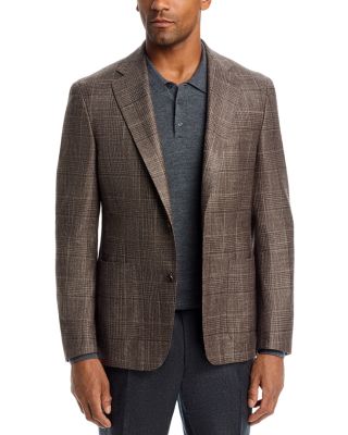 Loro Piana Fabric Wool, Silk & Cashmere Plaid Slim Fit Sport Coat