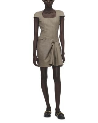 Square Neck Wool Dress