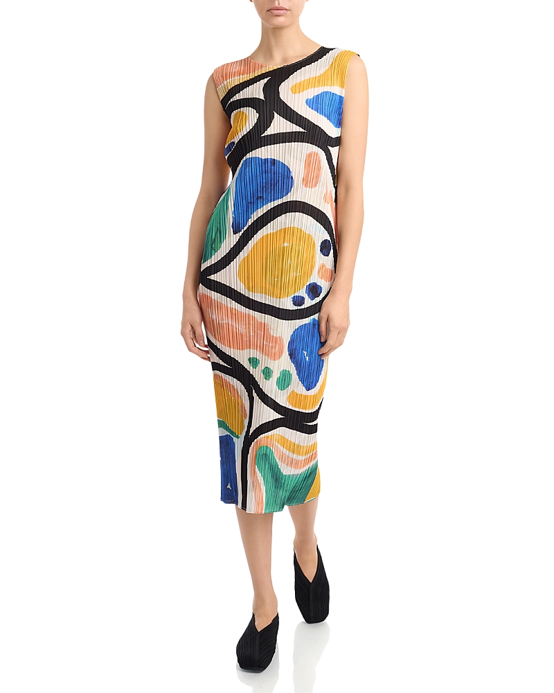 Pleats Please Issey Miyake Roll Midi Dress
