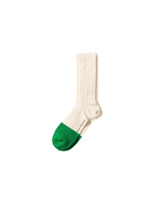  Bicolor Ribbed Crew Socks