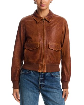 Quinn Leather Bomber Jacket