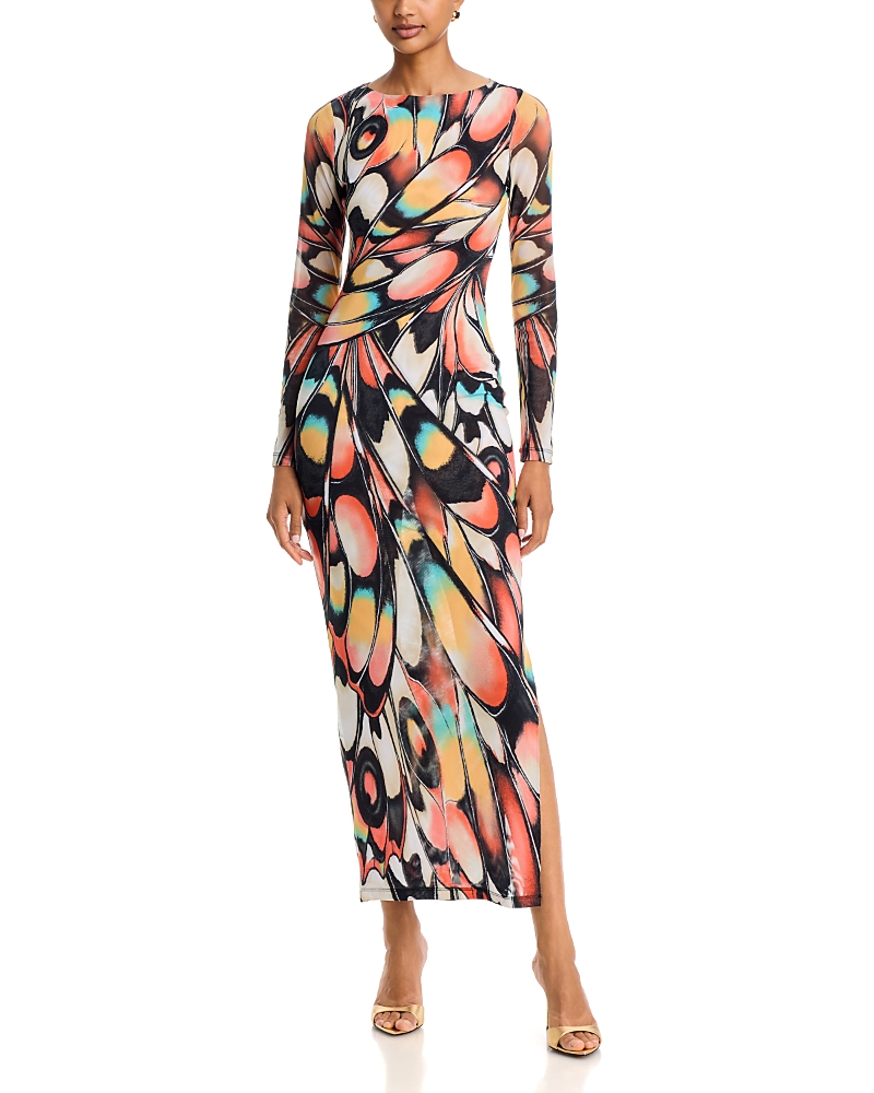 Afrm Phyll Boat Neck Maxi Dress