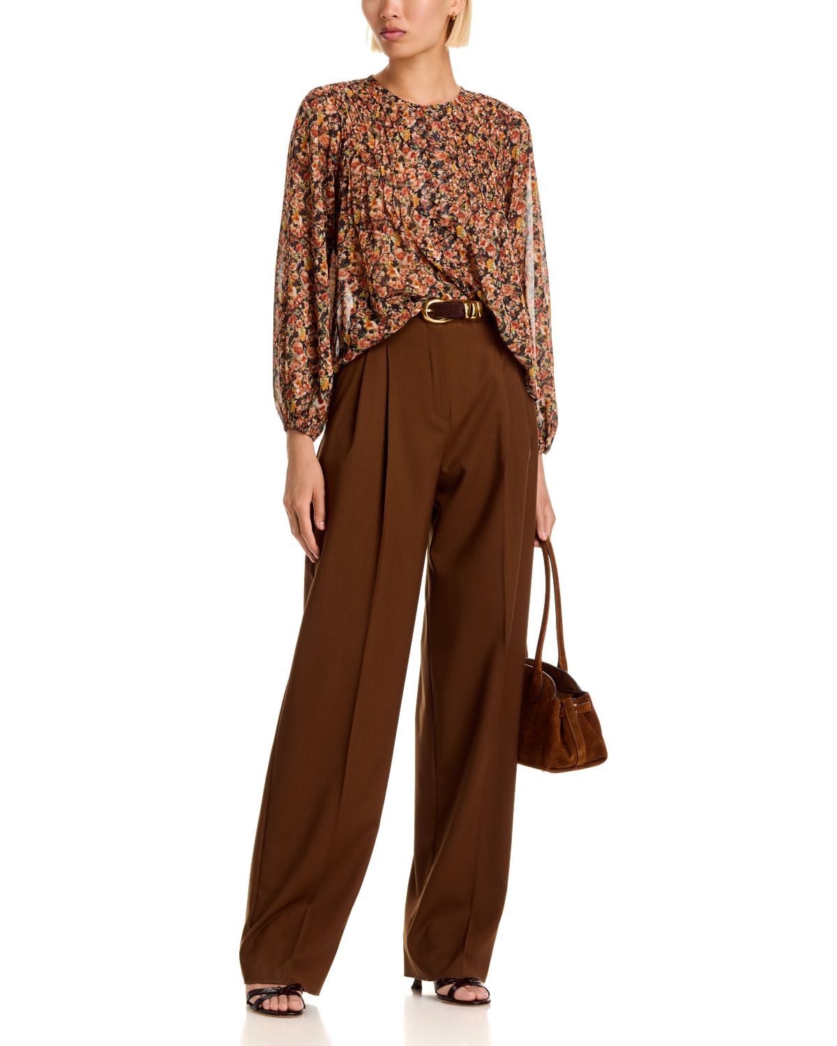 Ditsy Floral Button Front Top - Exclusive thumbnail 2