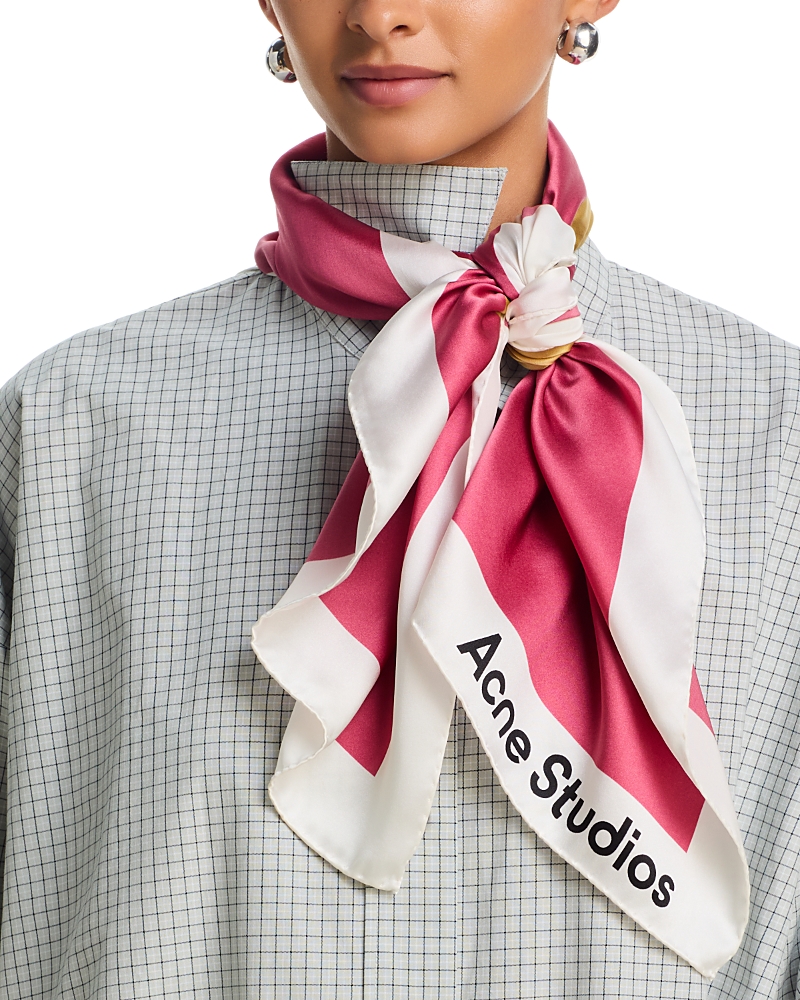 Acne Studios Yellow Rose Silk Scarf