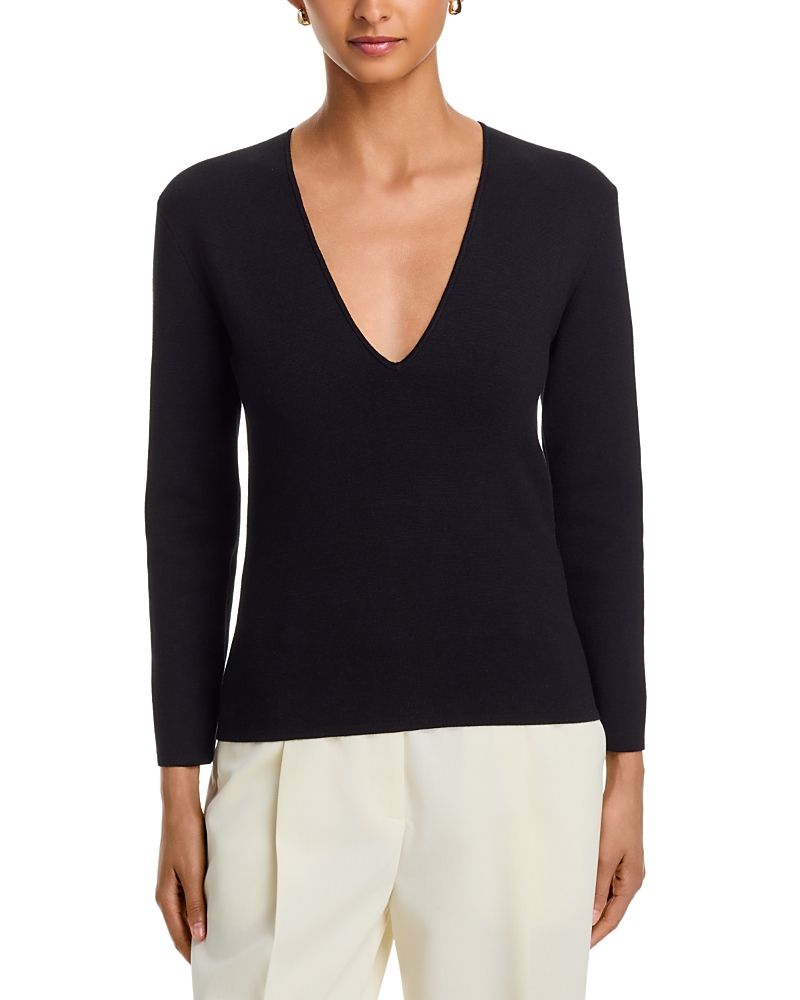 Toteme Compact Knit V Neck Top