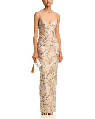 Veda Brocade Spaghetti Strap Dress - thumbnail 2