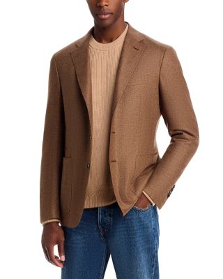 Kei Wool & Silk Twill Unstructured Trim Fit Sport Coat