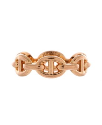  Small Chaine d'Ancre Enchainee Ring 18K Rose Gold