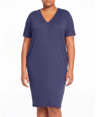 Universal Standard Women's Plus Teresa Liquid Jersey V-Neck Dress