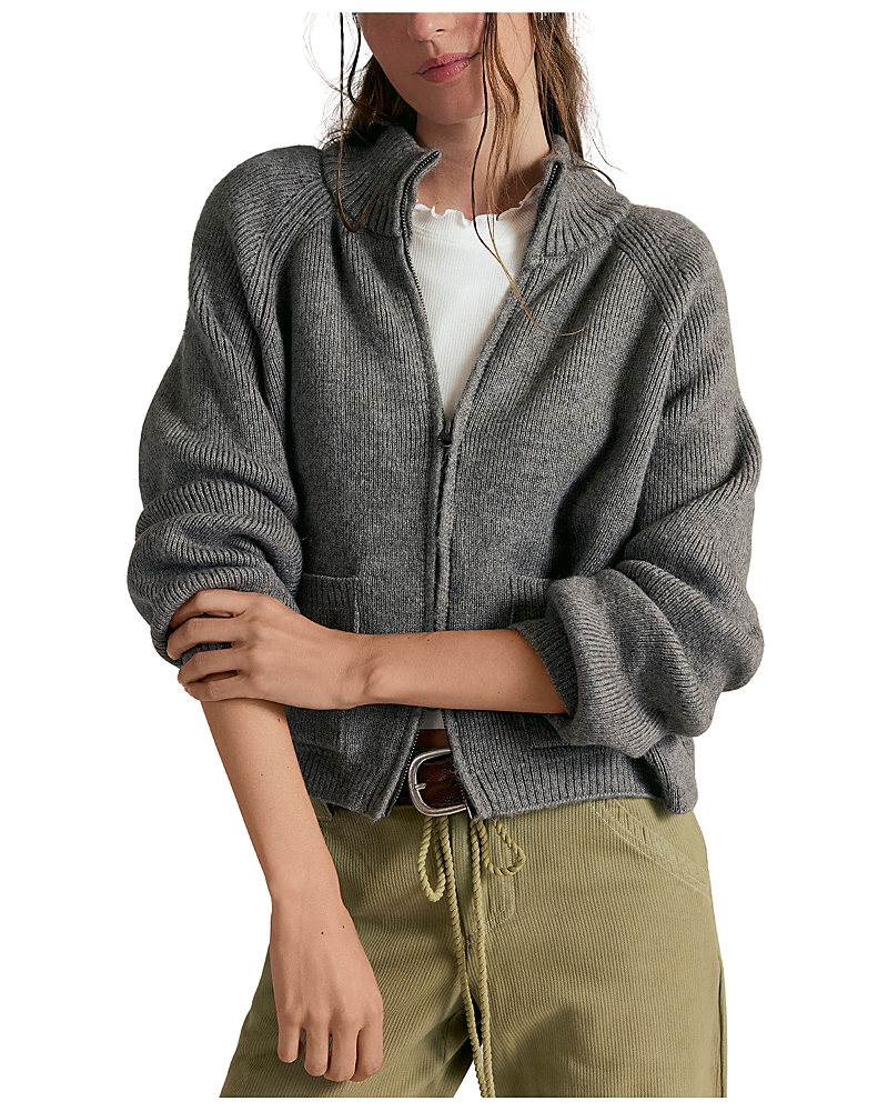 Free People Wtf On It Half Zip Collared Sweater