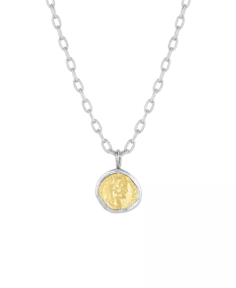 Set & Stones Parker Two Tone Coin Necklace