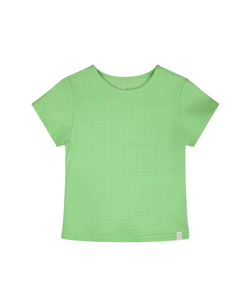 Deux par Deux Girls' Relaxed Straight Fit Crinkle Jersey Short Sleeve T-Shirt - Baby