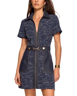 Darla Zip Front Sheath Dress