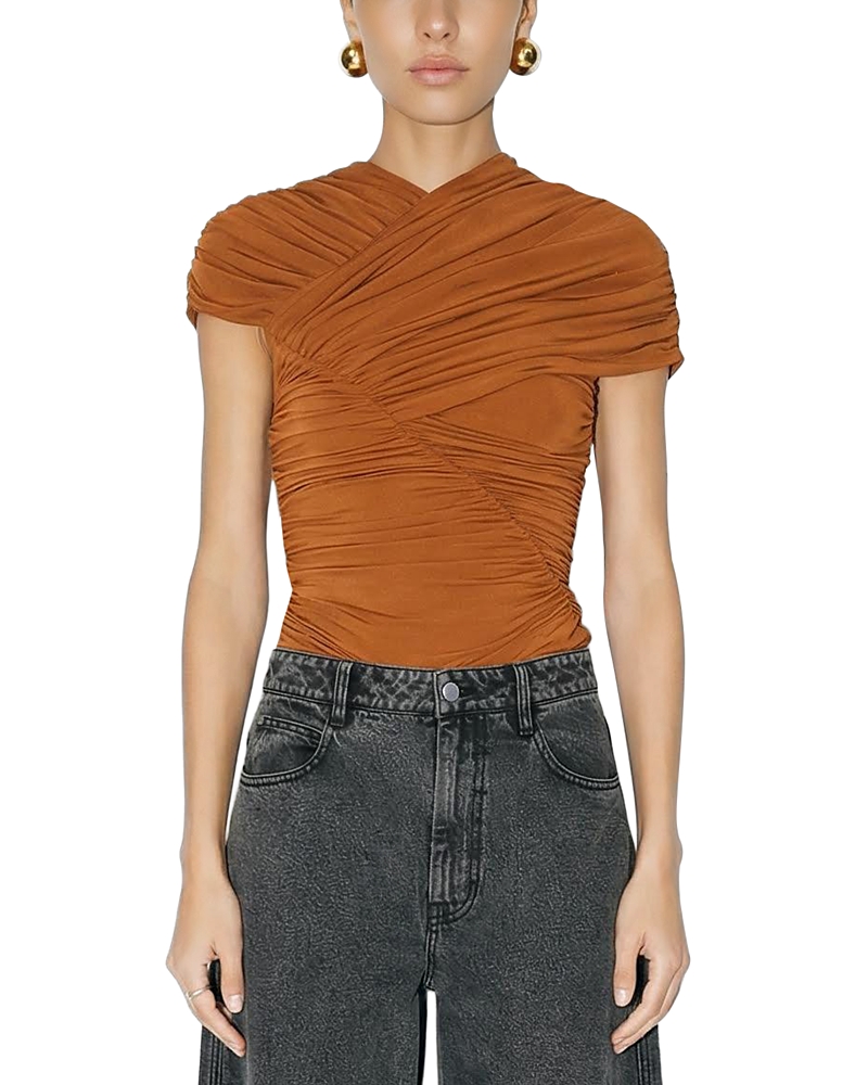 Ronny Kobo Montana Gathered Crossover Top