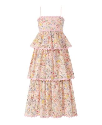 Girls' Alanna Frill Embroidered Maxi Dress - Little Kid, Big Kid
