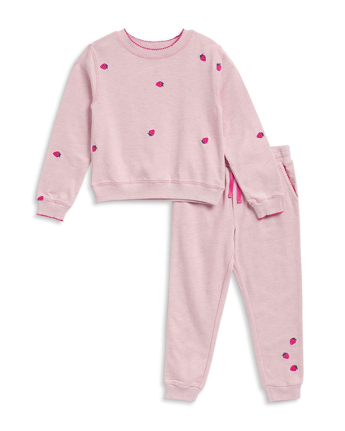Splendid Girls' Berry Sweet Pullover Sweatshirt & Pants Set - Little Kid