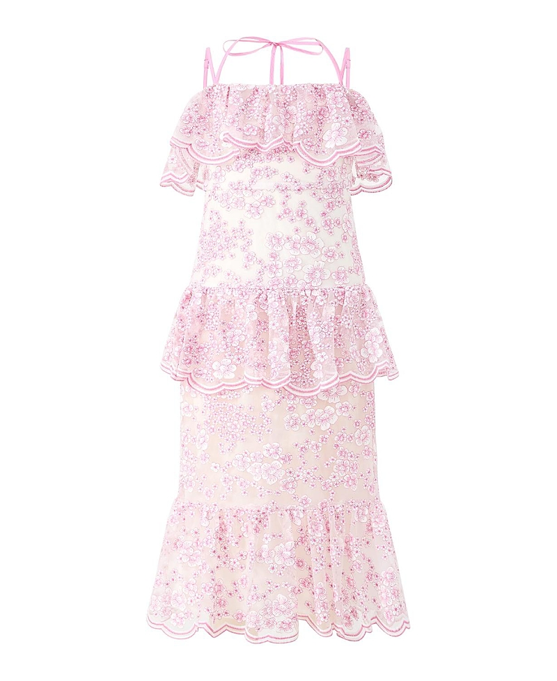 Marlo Kids Girls' Elize Embroidered Midi Dress - Little Kid, Big Kid