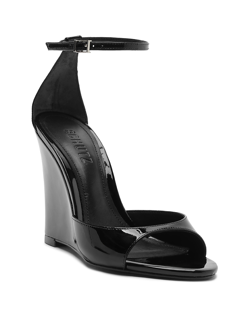 Schutz Women's Scarlett Patent Wedge Sandals