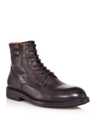 Men's Grayson Textured Leather Lace Up Boots