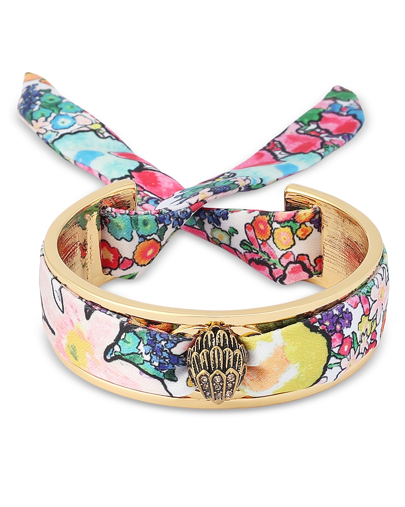 Kurt Geiger London Signature Eagle Floral Cuff Bracelet
