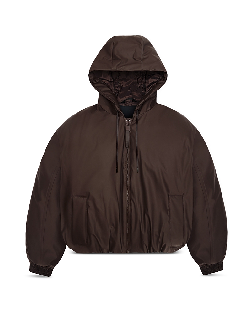 Rains Lohja Insulated Bomber Jacket In Brown
