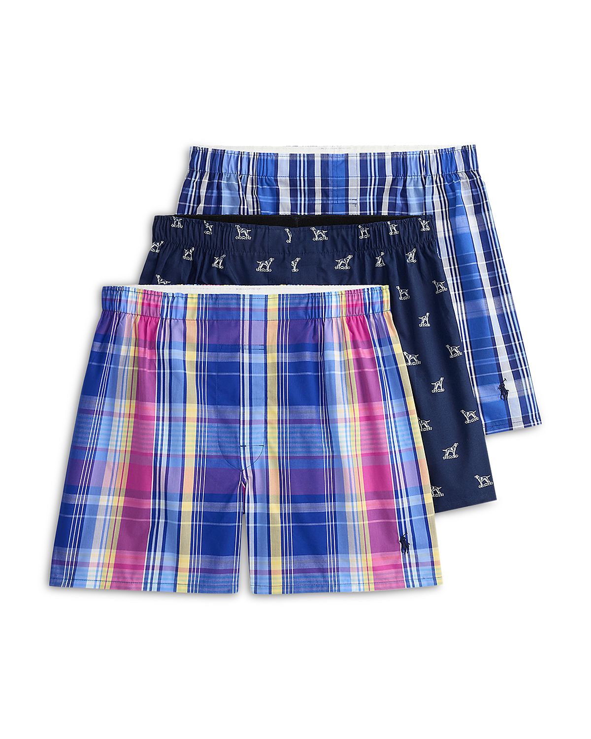 Polo Ralph Lauren Classic Fit Woven Boxers, Pack of 3