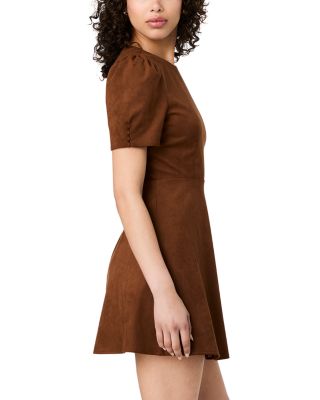 Sonja Faux Suede Flare Mini Dress - thumbnail 5
