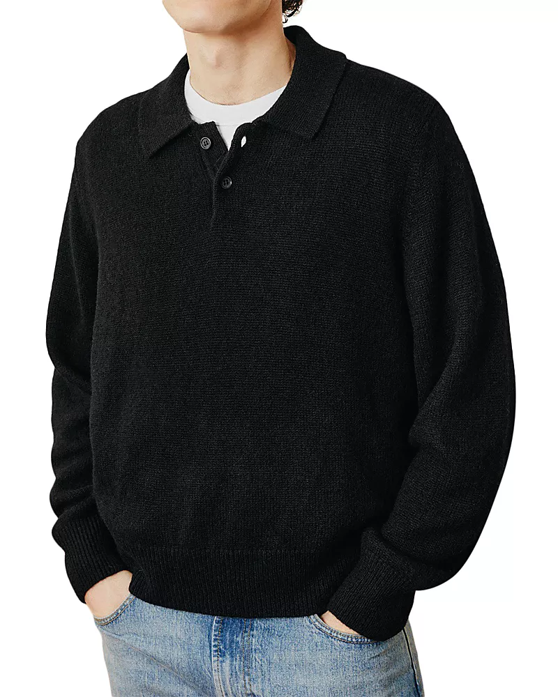 Corridor Brushed Alpaca Polo Sweater