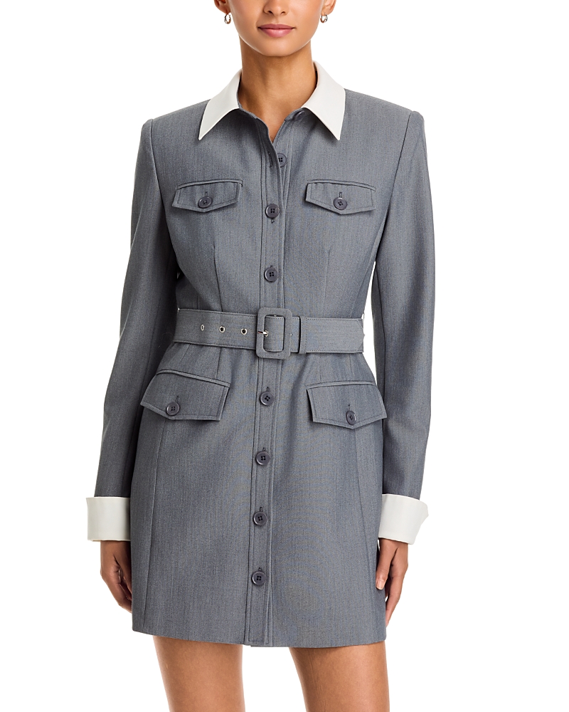 Toccin Valerie Long Sleeve Collared Button Front Dress