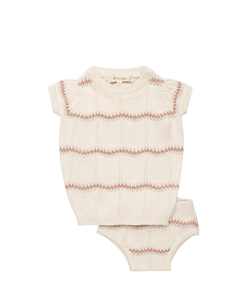 Ely's & Co. Girls' Looms Holland Collection Wave Knit 2 Piece Set - Baby, Little Kid