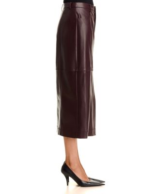 Madeline Faux Leather Midi Skirt - thumbnail 4