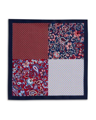 Paisley Quadrant Silk Pocket Square - Exclusive