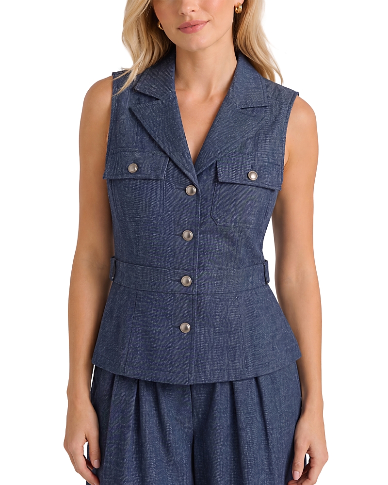 Liverpool Los Angeles Peplum Hem Notched Lapel Vest