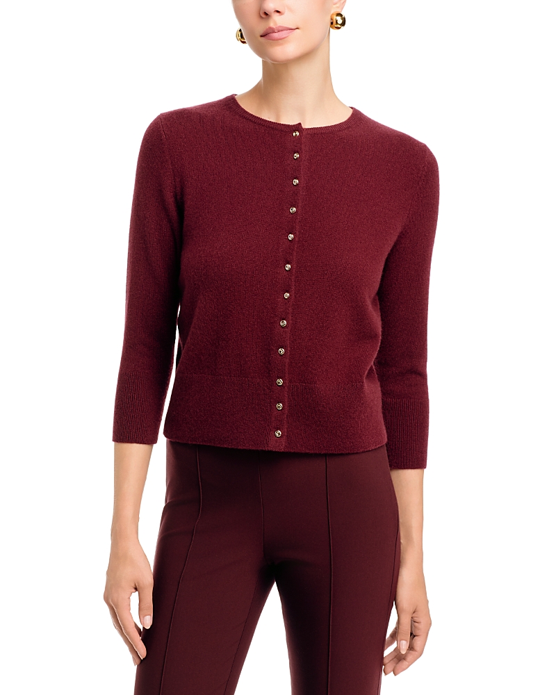 Vince Wool Cashmere Blend Crewneck Cardigan