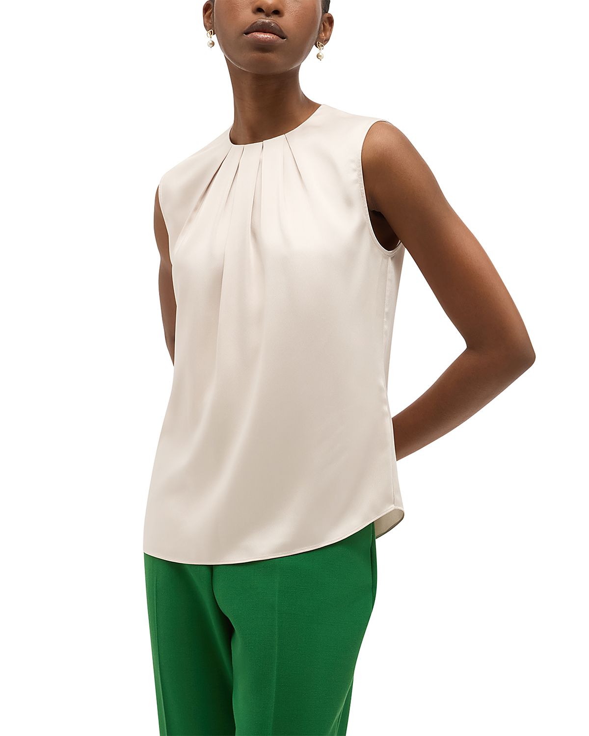 Hobbs London Rosanne Pleated Blouse