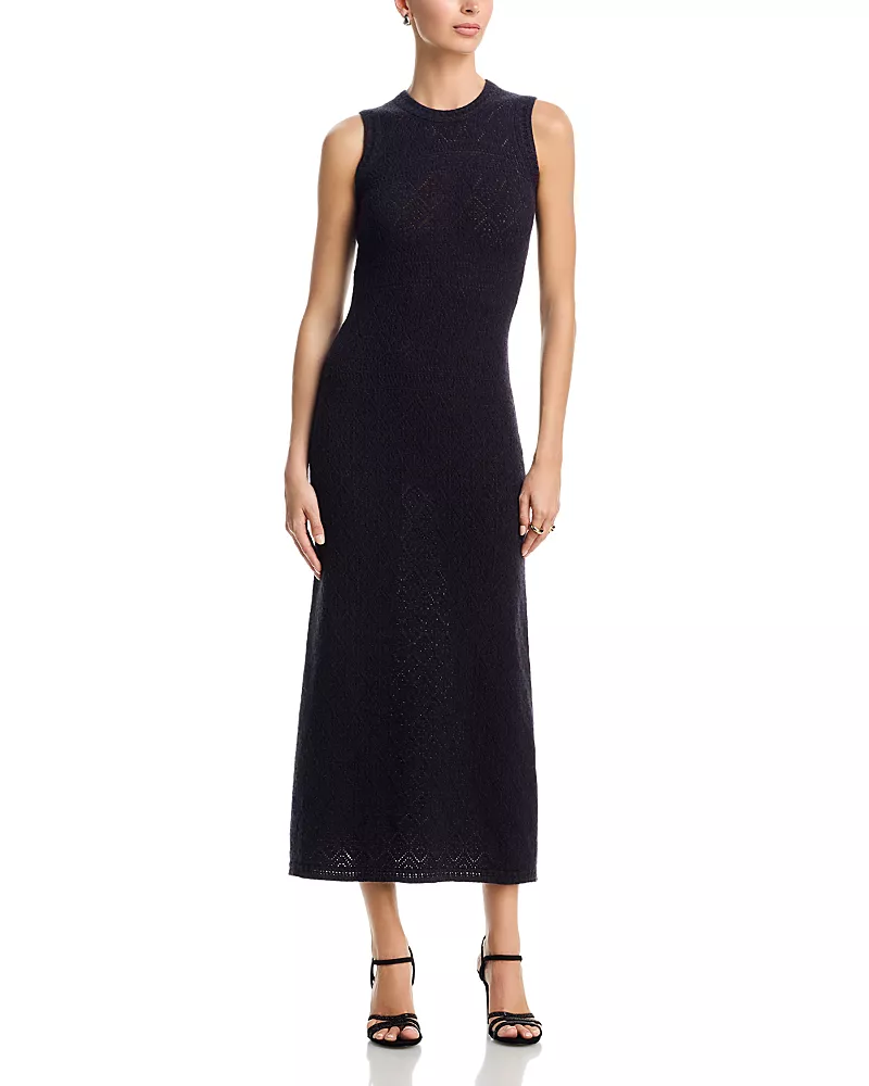 Eleventy Round Neck Cashmere Sleeveless Dress