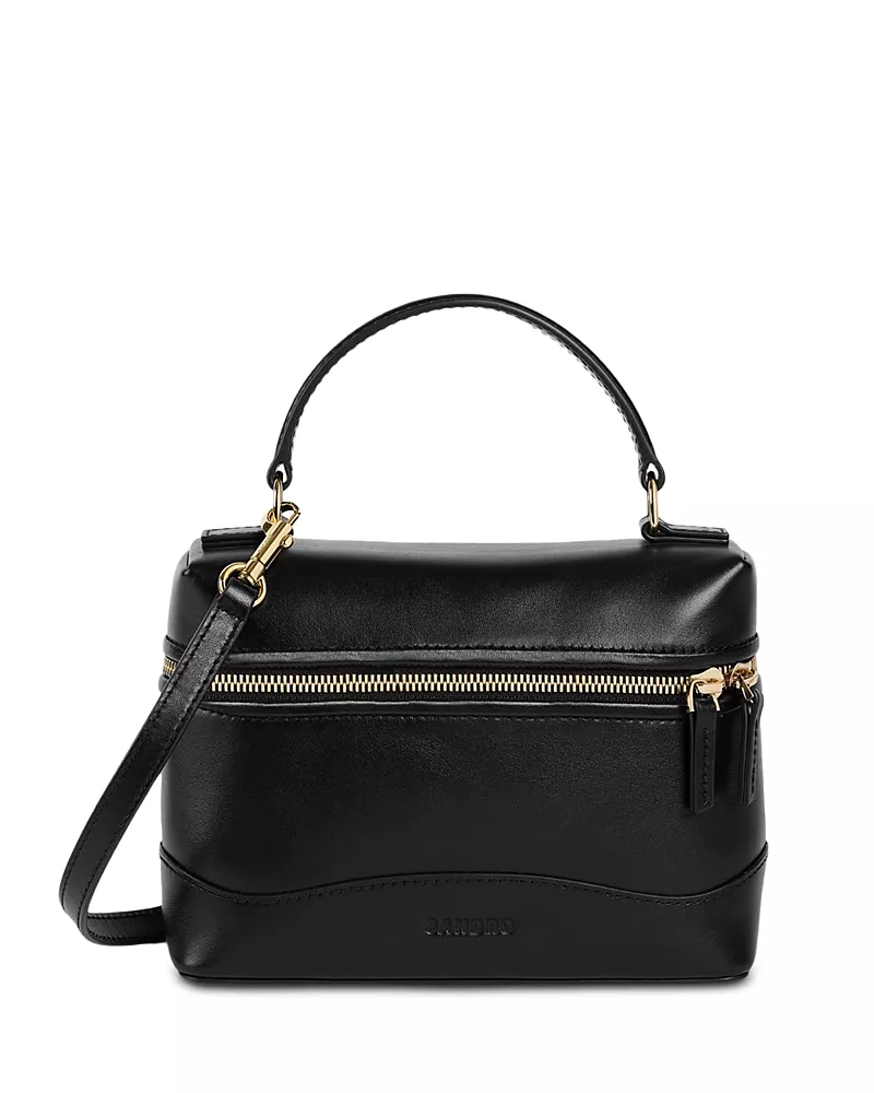 Sandro Tangolino Leather Top Handle Bag