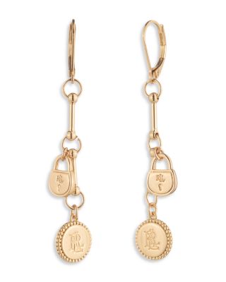 Logo Linear Drop Earrings 