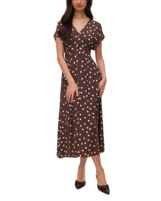 V Neck Dolman Sleeve Dress